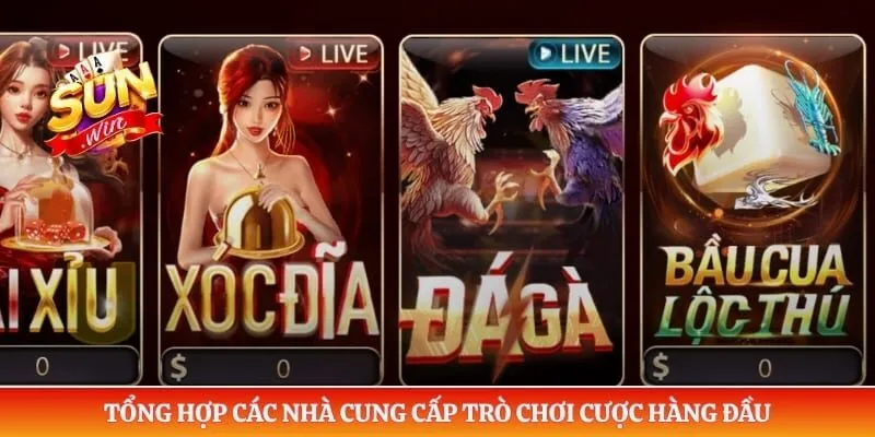 Casino Sunwin Tổng hợp các nhà cung cấp trò chơi cược hàng đầu